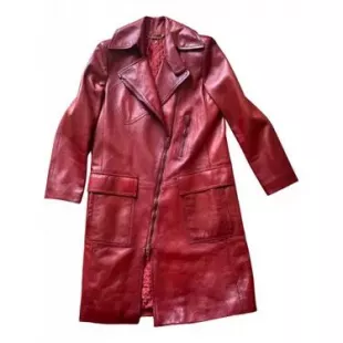 Red Leather Coat
