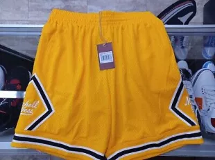 Branded Diamond Yellow Black Script Shorts