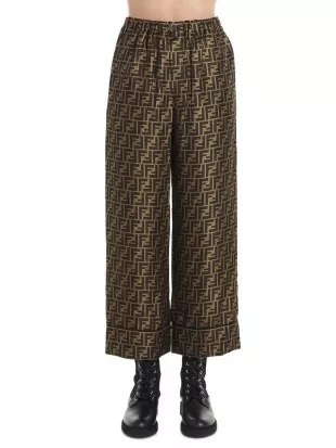 All-Over Logo Wide Leg Pants