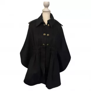 Military Style Wool Blend Cape
