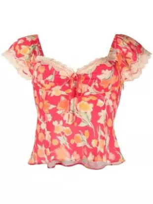 Rosella Floral Print Puff Sleeve Blouse