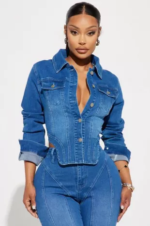Maison Stretch Denim Trucker Jacket