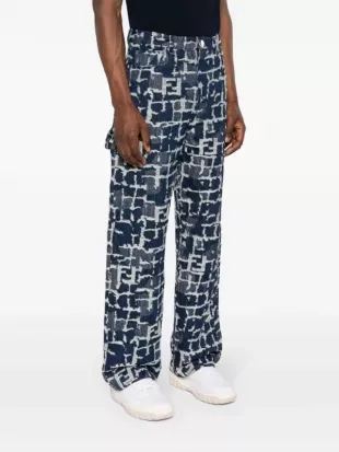 FF Motif Straight-Leg Jeans