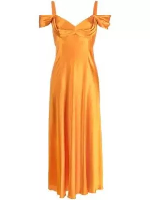 Draped Silk Gown
