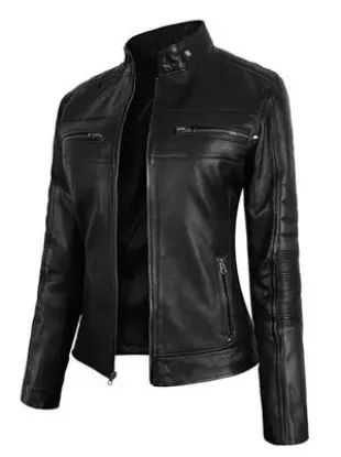 Biker Womens Leather Jacket