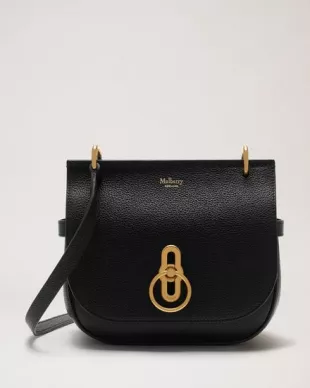 Small Amberley Satchel Black Small Classic Grain