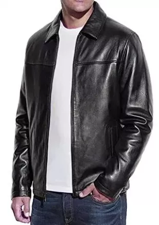 Storemm Store - Men's Genuine Leather jacket men Classic Biker Style ...