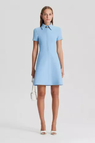 scanlan Thodore - Crepe Knit Mini Zip Dress scanlan Thodore - Crepe Knit Mini Zip Dress