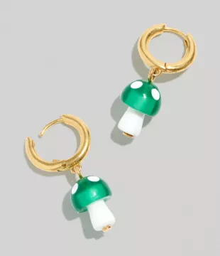 Madewell - Mushroom Charm Huggie Hoop Earrings