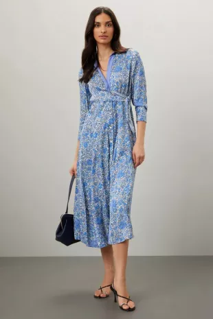 knee length dresses for ladies Sandro Floral Print Short Dress