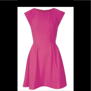 Crepe Fit and Flare pink dress
