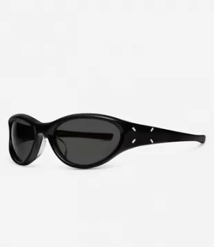 Gentle Monster - x Maison Margiela Matte Black Oval Sunglasses