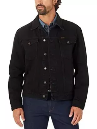 Wrangler - Men's Cowboy Cut Western Unlined Denim Jacket, Shadow Black ...