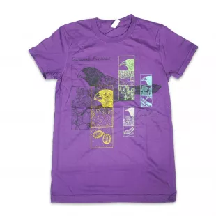 Purple 100% cotton t-shirt.