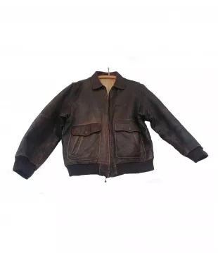 Vintage Leather Jacket ~ unique, stylish, heavy-weight genuine biker style jacket ~ deep brown BhS jacket of top quality