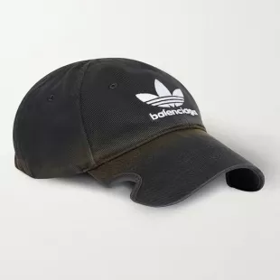 + Adidas Distressed Logo Embroidered Cotton Twill Baseball Cap