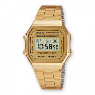  Montre Mixte Casio  Bracelet Acier inoxydable Doré - A168WG-9EF