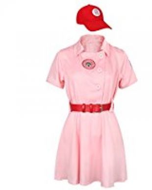 Rockford Peaches AAGPBL Pink Baseball Womens Costume Dress