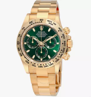 Cosmograph Daytona Green Dial 18K Yellow Gold Oyster Men's Watch