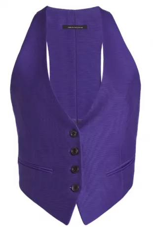 Racerback Wool-Silk Waistcoat