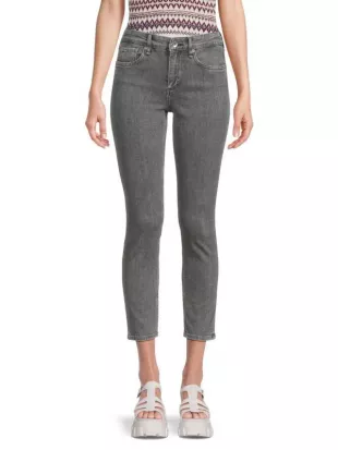 Cate Mid Rise Faded Skinny Jeans