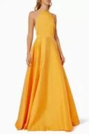 Yellow Delilah Dress in Taffeta
