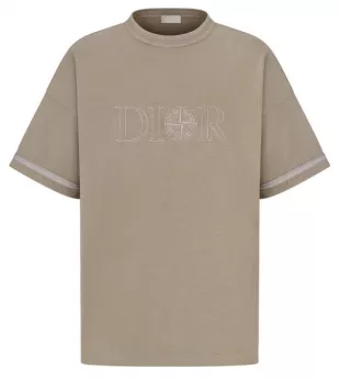 x Stone Island Brown Compass Logo T Shirt