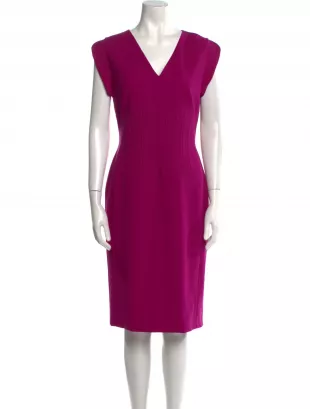 Virgin Wool Knee Length Dress