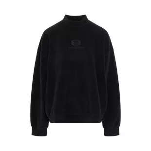 Unity Embroidered Fleece Sweatshirt in Black