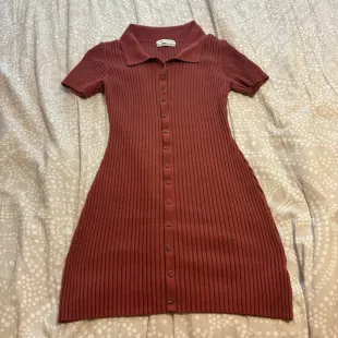 Women's Burgundy and Red Dress