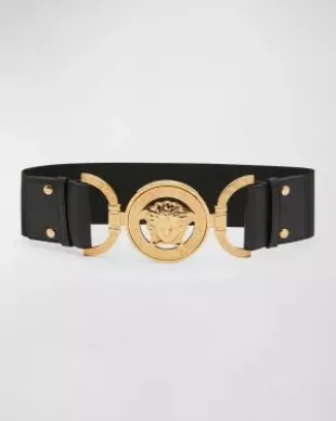 La Medusa Wide Leather Belt