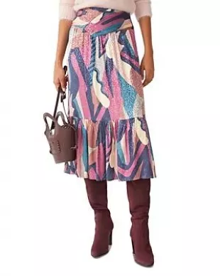 ba&sh Tiered Midi Skirt