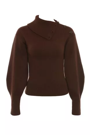 ADELITA CHOCOLATE CASHMERE BLEND SWEATER