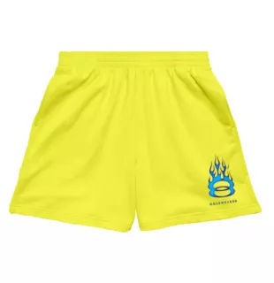 Yellow & Blue Flame Unity Sports Icon Sweatshorts