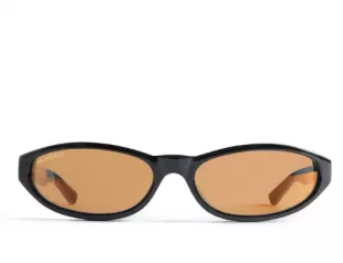 Black & Orange Small Neo Round Sunglasses