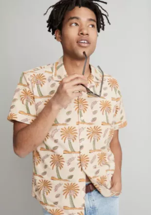 Madewell - Corridor® Palm Hand Block-Printed Summer Shirt