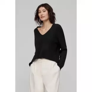 Naked Cashmere - Lucia Fisherman Cropped V-Neck Cashmere Sweater