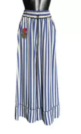 Striped Pajama-Style Pants