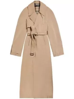 Natural Deconstructed Cotton Trench Coat