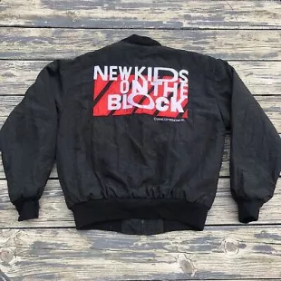Vintage 90s NKOTB New Kids On The Block Jacket 89 90 Hangin' Tough World Tour