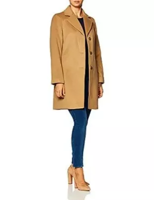 Women's Classic Cashmere Wool Blend Coat, CAMEL