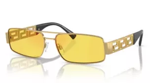 0VE2257 1002C9  Gold/ Yellow Rectangular