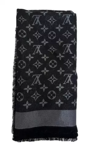 Châle Monogram Shine Silk ScarfBlack in Silk