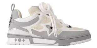 Grey & Cream LV Skate Sneakers