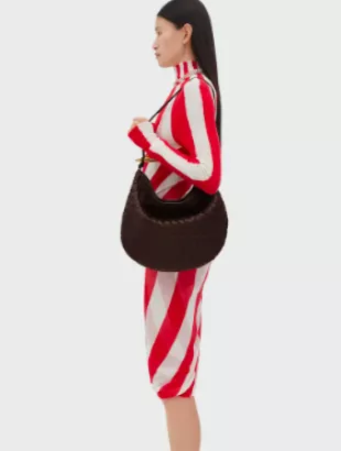 Sardine Intrecciato Leather Top Handle Bag