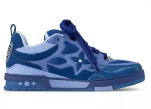 Blue Two-Tone 'LV Skate' Sneakers