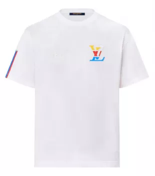 White Americas Cup LV Striped T Shirt