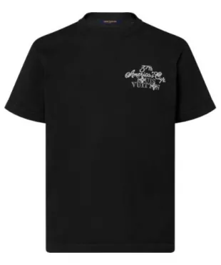 Black Embellished Americas Cup T Shirt