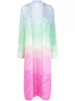 Gradient-Effect Mohair Coat