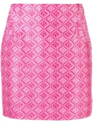 Regenerated Moon Diamant jacquard miniskirt - Cotton/Polyester/Polyamide/Viscose/Cupro